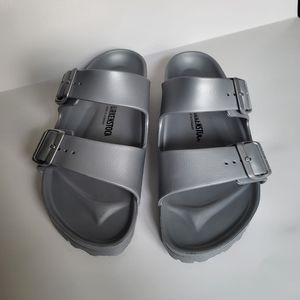 Birkenstock Mens Arizona Eva sandal silver metallic